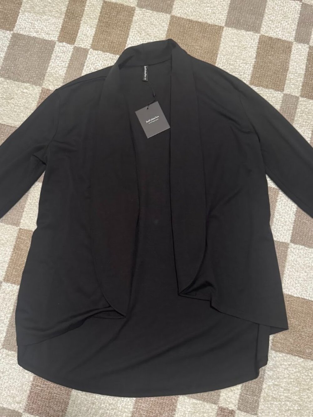 Just Fashion Now Women's Oversized Boyfriend Blazer / Open-Front Draped Cardigan